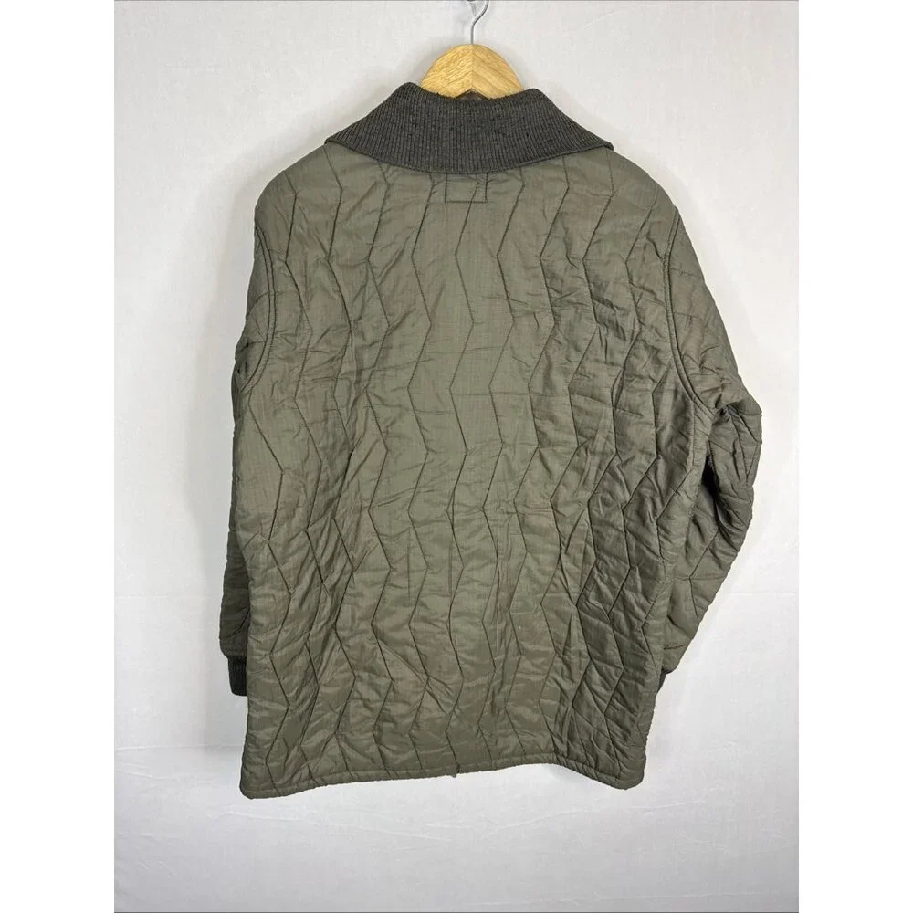 German Army Quilted Liner‎ Jacket Olive Rib Collar Military Men (M/L) Size 6